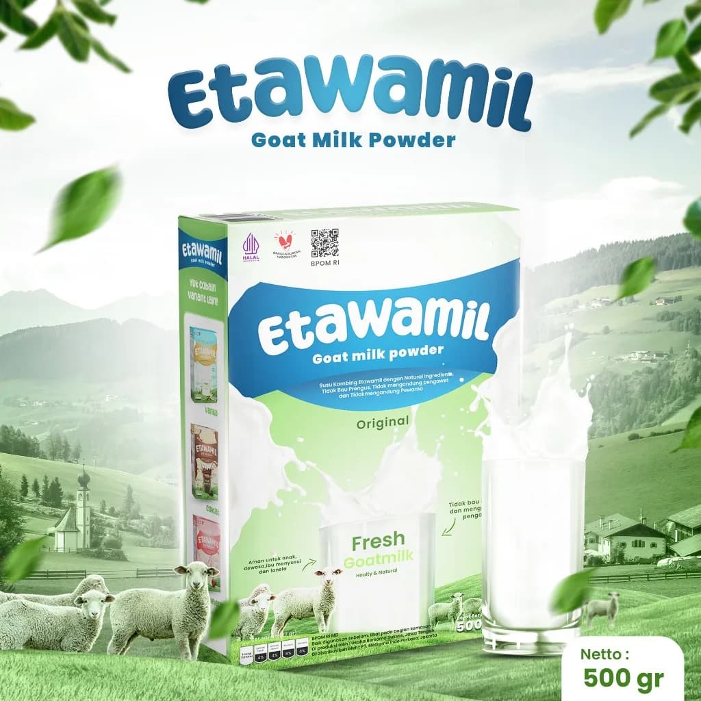 ETAWAMIL - Susu Kambing Etawa Bubuk - Rasa Original 500 Gram, gambar kedua