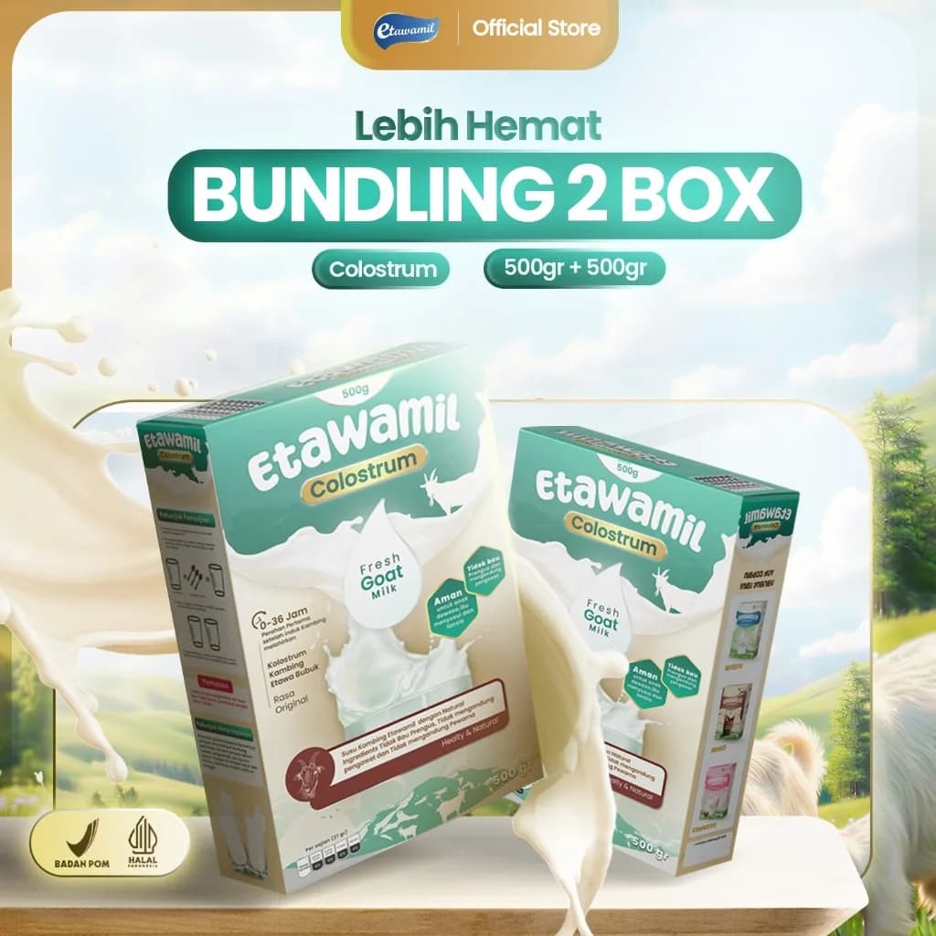 ETAWAMIL - Paket 2 Susu Kambing Etawa Kolostrum 1 KG