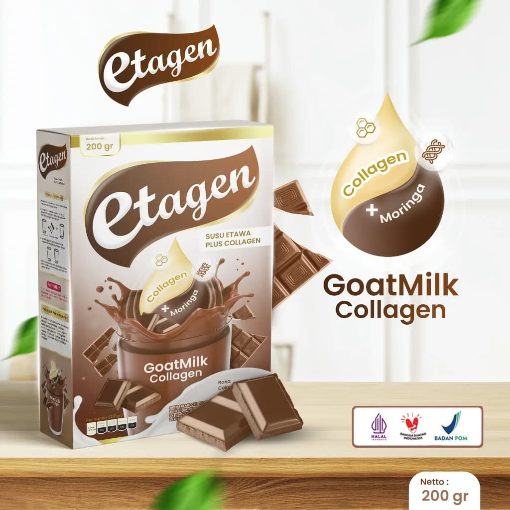 ETAWAMIL ETAGEN Paket Bundling 3 Box Susu Kolagen Rasa Cokelat 600 Gram, gambar kedua