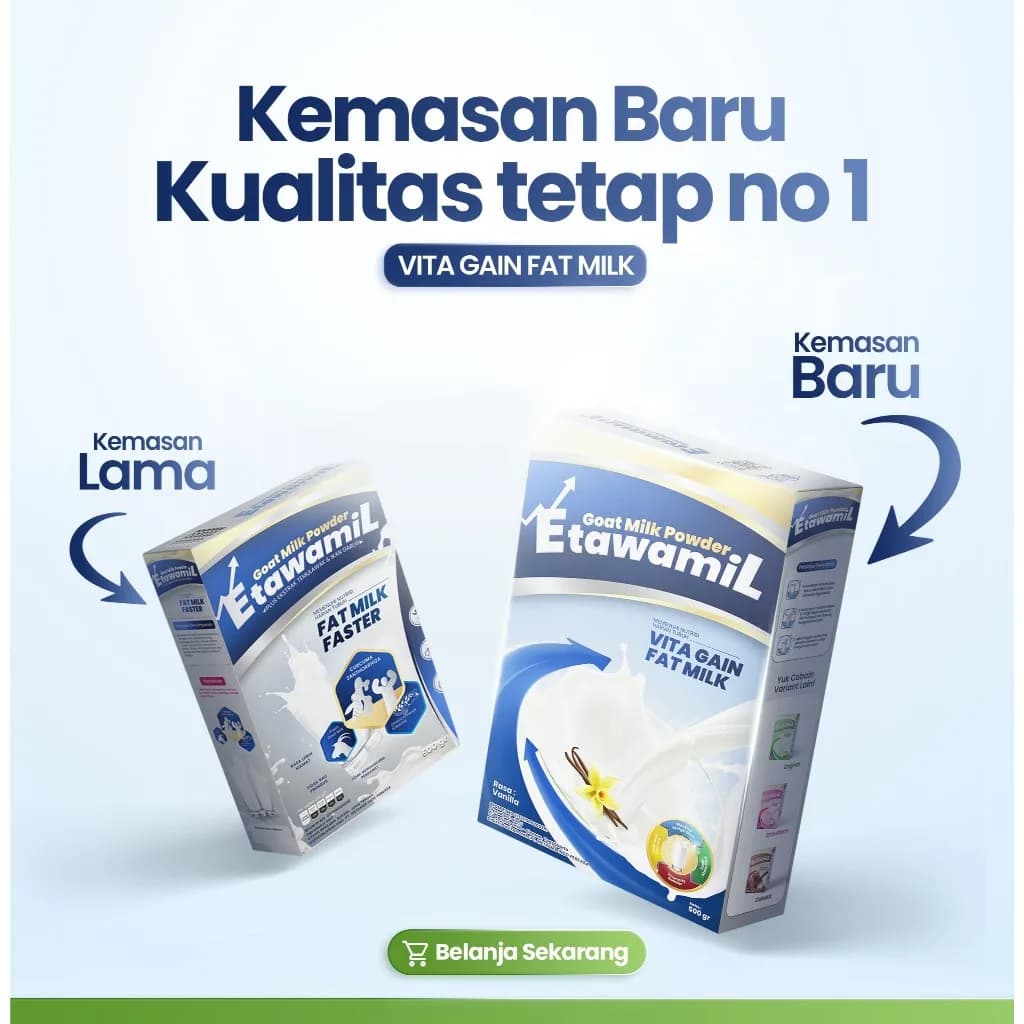 ETAWAMIL WEIGHT GAIN - Susu Gemuk Badan & Penambah Berat Badan Alami 500 Gram, gambar kedua