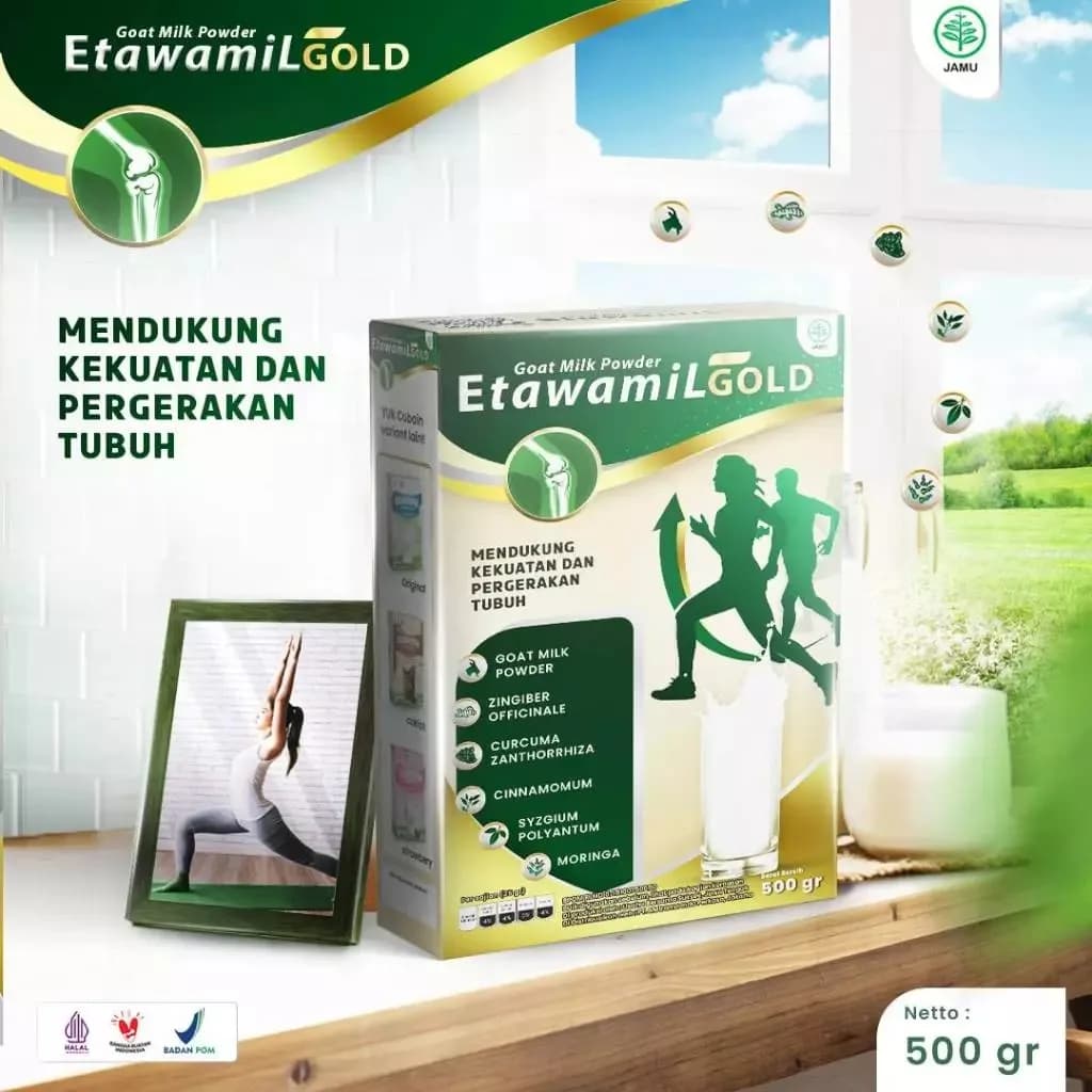 ETAWAMIL GOLD Plus Herbal - Susu Sendi & Tulang, Anti Inflamasi 500 Gram, gambar kedua